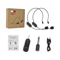Conjunto De Microfone Lavalier Sem Fio Com Transmissor E Receptor 2.4G Para Ensino E Guias