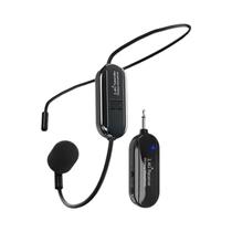 Conjunto De Microfone Lavalier Sem Fio Montado Na Cabeça Transmissor E Receptor 2.4G Para Ensino E