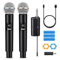 Conjunto de microfones de karaokê HUACAM Professional Dual Vocal USB