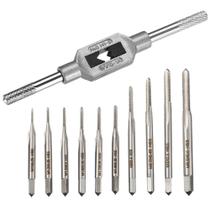 Conjunto de microtorneiras Saipe M1-M3.5 HSS com chave de torneira ajustável
