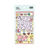 Conjunto De Mini Adesivos Kawaii Bt21 Para Capa De Celular, Notebook, Mala Decorativa Transparente