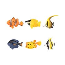 Conjunto De Mini Animais Oceânicos Para Crianças: Golfinho, Tubarão, Tartaruga - Figuras De Ação