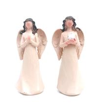 Conjunto de Mini Anjos Decorativos Com pombo e Rezando 10cm