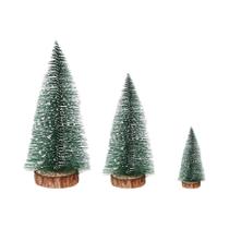 Conjunto De Mini Árvores De Natal 3 Peças 10-20cm Decorações De Mesa Acessórios Para Atmosfera