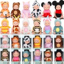 Conjunto de mini bonecas, 12 peças de 11 cm com roupas de animais para crianças Conjunto de mini bonecas, 12 peças de 11 cm com roupas de animais para crianças