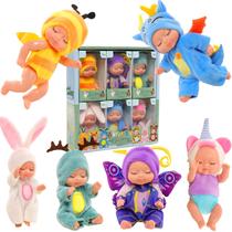 Conjunto de mini bonecas Triamisus, 6 peças com roupas para crianças a partir de 3 anos Conjunto de mini bonecas Triamisus, 6 peças com roupas para crianças a partir de 3 anos