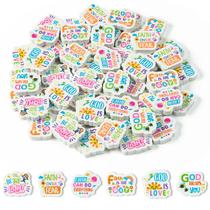 Conjunto de mini borrachas Christian Inspirational BZaber 60 unidades