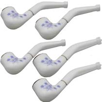 Conjunto de Mini Cachimbos VOVCIG 5 Peças de Plástico Durável Branco Conjunto de Mini Cachimbos VOVCIG 5 Peças de Plástico Durável Branco