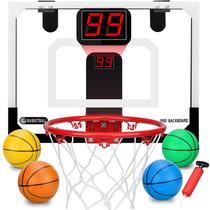 Conjunto de mini cesta de basquete para interior Umnodon com pontuação eletrônica