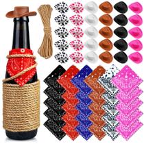 Conjunto de mini chapéus de cowboy de plástico PPXMEEUDC 30 para festas