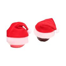 Conjunto De Mini Chapéus De Natal Papai Noel Para Garrafas De Vinho E Maçãs, Decoração De Árvore De Conjunto De Mini Chapéus De Natal Papai Noel Para Garrafas De Vinho E Maçãs, Decoração De Árvore De