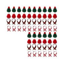 Conjunto De Mini Chapéus E Cachecóis Trançados 20 40 80 Peças Decorações Para Árvore De Natal Conjunto De Mini Chapéus E Cachecóis Trançados 20 40 80 Peças Decorações Para Árvore De Natal