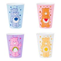 Conjunto de mini copos Silver Buffalo Care Bears, pacote com 4, 45 ml de plástico Conjunto de mini copos Silver Buffalo Care Bears, pacote com 4, 45 ml de plástico