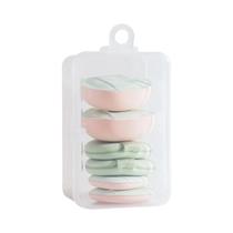 Conjunto De Mini Esponjas Para Dedo 6 Peças: Maquiagem Úmida E Seca Para Olhos, Nariz E Rosto Com