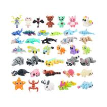 Conjunto De Mini Fazenda De Animais Brinquedos De Descompressão Com Juntas Flexíveis Impressos Em 3D