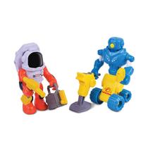 Conjunto de Mini Figuras - Astronauta e Robô - Exploradores do Espaço - Missão Marte - Fun