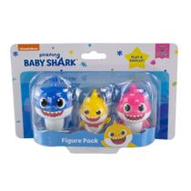 Conjunto de Mini Figuras - Baby Shark - Famíly Shark - Sunny