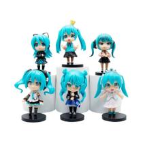 Conjunto De Mini Figuras Kawaii Anime Hatsune Miku Decoração Para Casa Ornamento De Mesa Presente