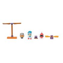 Conjunto de Mini Figuras - Sonic - The Hedgehog - Set Diorama - Clássico - Candide