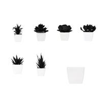 Conjunto De Mini Plantas Em Vaso Para Decoração De Casa, Plantas Artificiais De Simulação Para O
