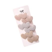 Conjunto De Mini Presilhas De Cabelo Para Meninas 6 Peças Designs Elegantes Em Forma De Coração