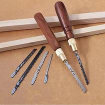 Conjunto De Mini Serra Manual De Dente Fino, Lâmina Substituível, Cabo De Madeira Para Jardim,