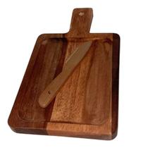 Conjunto de Mini tabua e faca de Madeira para Servir wolff 23x13x1,5