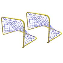 Conjunto de Mini Traves/Gols Metálicos Desmontáveis com Rede - KLOPF - Cód. 4008