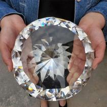 Conjunto De Miniaturas De Cristal Transparente Grande Diamante Vidro Artesanato Presente Decoração