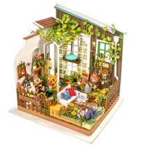 Conjunto de miniaturas Dollhouse Rolife Miller's Garden DIY com LED Conjunto de miniaturas Dollhouse Rolife Miller's Garden DIY com LED
