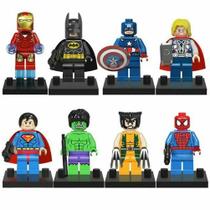 Conjunto de minibonecos Avengers Batman Hulk Superman x8 Conjunto de minibonecos Avengers Batman Hulk Superman x8