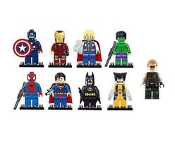 Conjunto de minibonecos Marvel Avengers Super Hero Comic, 9 unidades