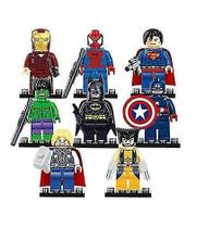 Conjunto de minibonecos: Vingadores, super-heróis, Batman, Hulk, Superman Conjunto de minibonecos: Vingadores, super-heróis, Batman, Hulk, Superman