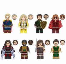 Conjunto de minifiguras de 8 peças para meninos compatível com Building Blo Conjunto de minifiguras de 8 peças para meninos compatível com Building Blo