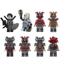Conjunto de minifiguras Toy Action Figures Ninjago 8 peças Conjunto de minifiguras Toy Action Figures Ninjago 8 peças