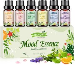 Conjunto de mistura de óleos essenciais Aeshory 6x10ml Aromaterapia
