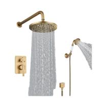 Conjunto De Misturador De Chuveiro De Parede Antigo Em Bronze Preto De 8 Polegadas