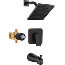 Conjunto de Misturador para Chuveiro Heyalan 6" Preto Fosco com Alavanca Única Conjunto de Misturador para Chuveiro Heyalan 6" Preto Fosco com Alavanca Única