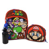 Conjunto de mochila AI ACCESSORY INNOVATIONS Super Mario 16"