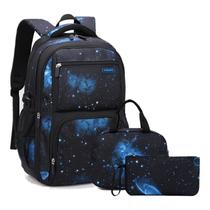 Conjunto de Mochila Bansusu Galaxy para Meninos - com Lancheira e Estojo