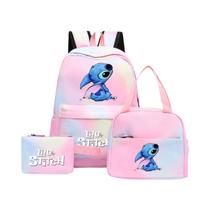 Conjunto De Mochila Colorida Disney Lilo Stitch Para Meninos E Meninas Com Lancheira Infantil