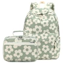 Conjunto de mochila e lancheira Bluboon para meninas em idade pré-escolar 40x30x13cm Conjunto de mochila e lancheira Bluboon para meninas em idade pré-escolar 40x30x13cm