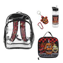 Conjunto de mochila e lancheira Five Nights at Freddy's com garrafa