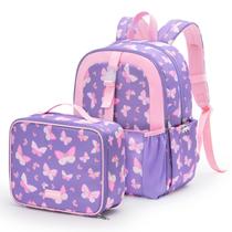 Conjunto de Mochila e Lancheira Mommore Kids para Meninas (4 a 8 anos) - Resistente à Água