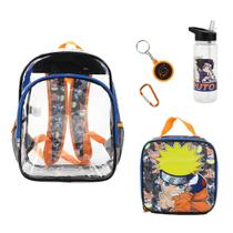 Conjunto de mochila e lancheira Naruto de 5 peças com garrafa de água