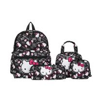 Conjunto De Mochila Kuromi Hello Kitty 4 Peças Mochila Estojo De Lápis Bolsa De Ombro Carteira