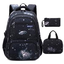 Conjunto de mochila MITOWERMI Galaxy Boys resistente à água 3 em 1