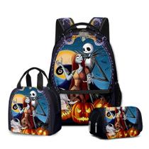 Conjunto de mochilas, 3 peças Nightmares Before Christmas Jack Skellington Conjunto de mochilas, 3 peças Nightmares Before Christmas Jack Skellington