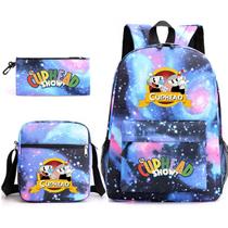 Conjunto de mochilas, 3 peças para estudantes, com bolsa de ombro e estojo para canetas