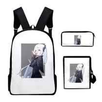 Conjunto de mochilas 3D Print Anime School para crianças, 3 peças Different Life